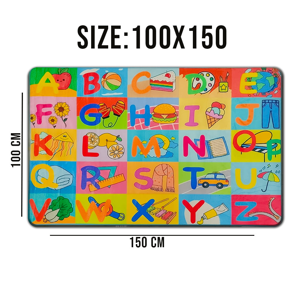 Super Soft Educational ABC Alphabet Rug – Kids Learning & Play Mat