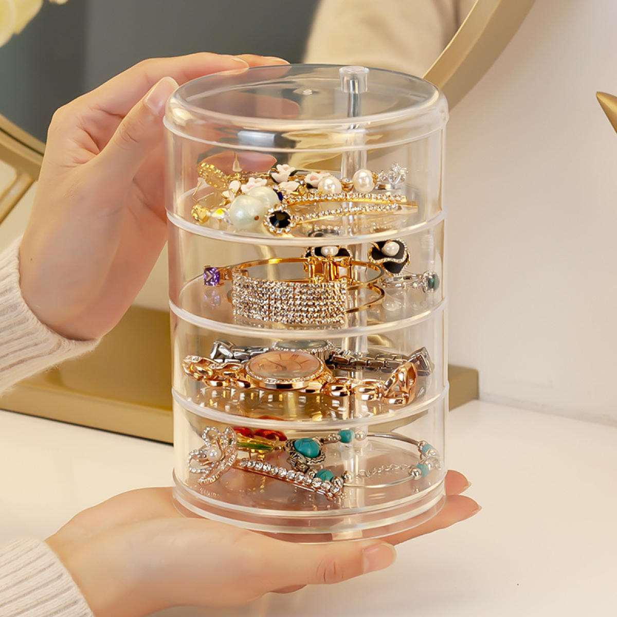 5 Layers Rotating Jewelry Box