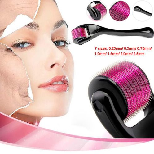 0.5mm Derma Roller with 540 Micro Needles – Skin Care Microneedling Tool - Saadiq.pk