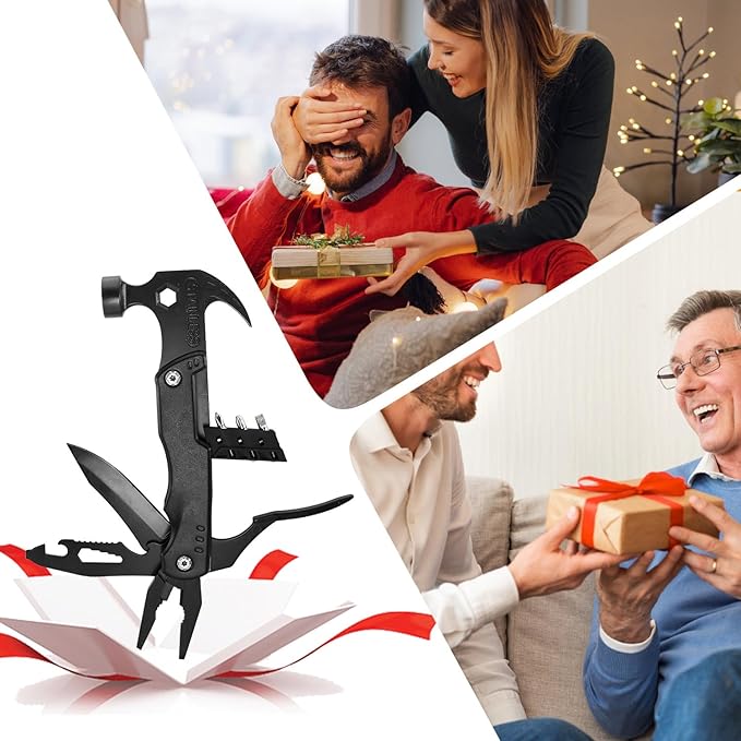 19‑in‑1 Multi Tool Hammer – Folding Pliers, Knife, Screwdriver & Survival Tool - Saadiq.pk
