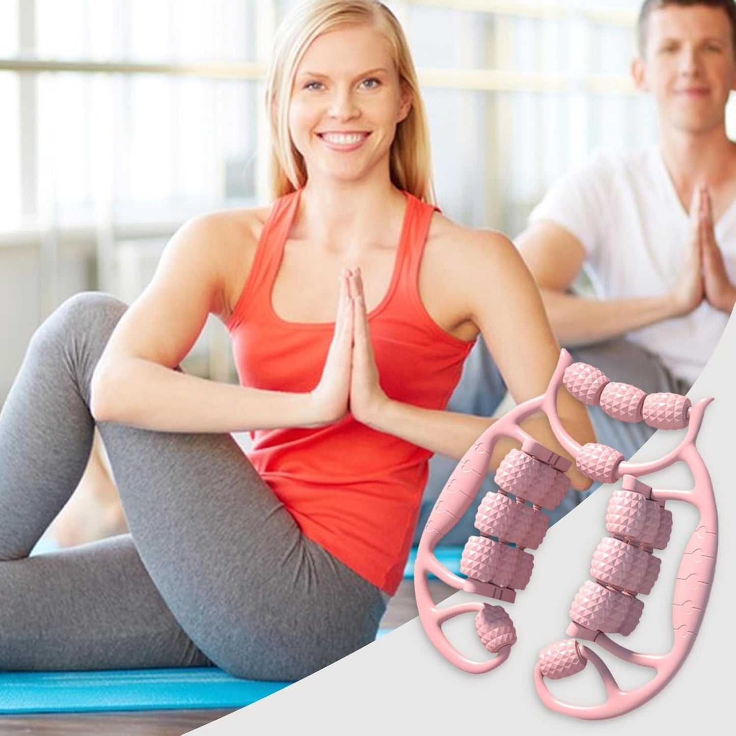 24‑Wheel Calf & Leg Muscle Relaxer | Manual Roller Massager for Pain Relief & Recovery