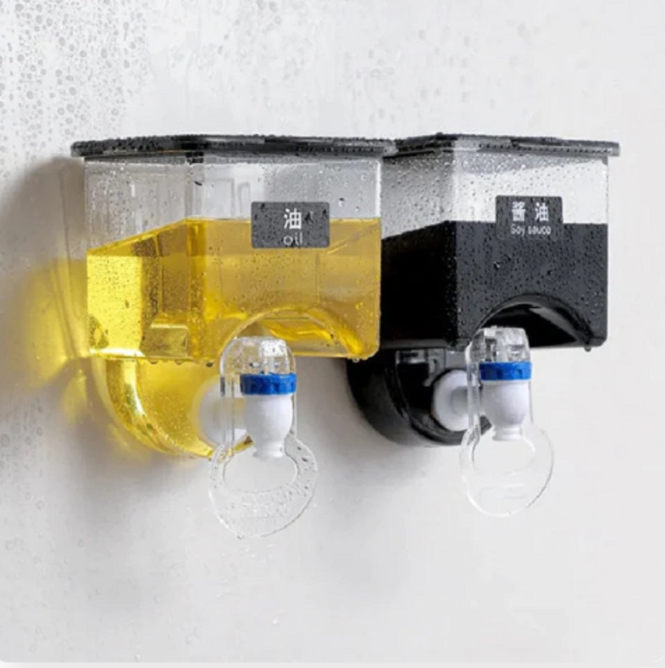 Wall-Mounted Oil Dispenser – Leak-Proof Liquid Seasoning Bottle for Kitchen