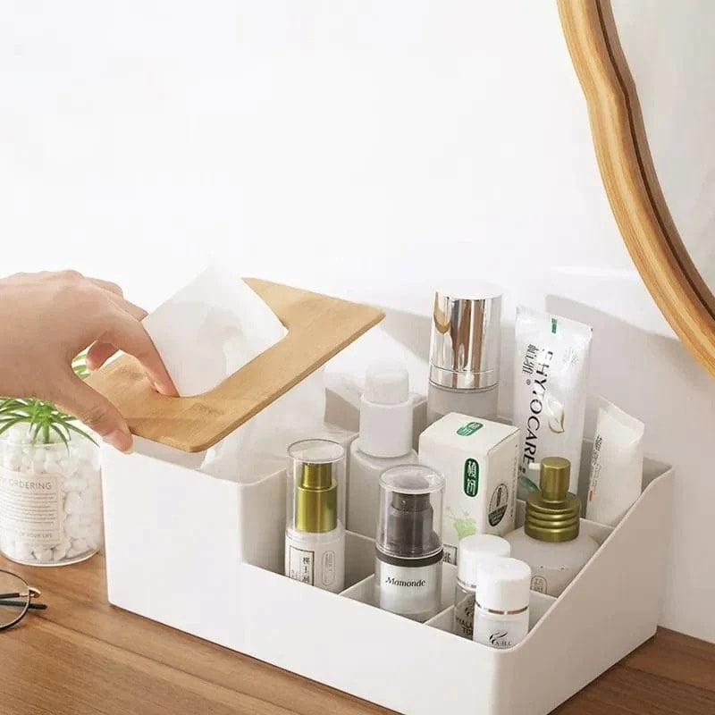 Wood-Topped Multi-Sectional Tissue Holder