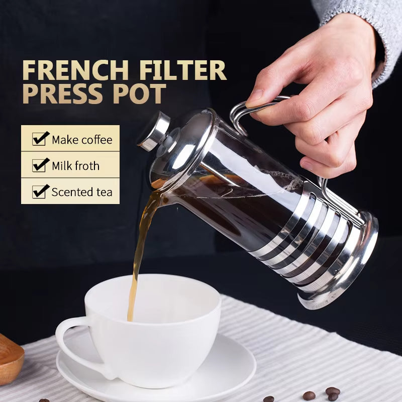 French Press Coffee Maker Flower Tea Press 350ML