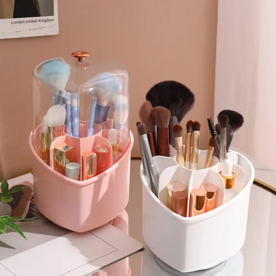 Heart Glow Rotating Makeup Brush Stand