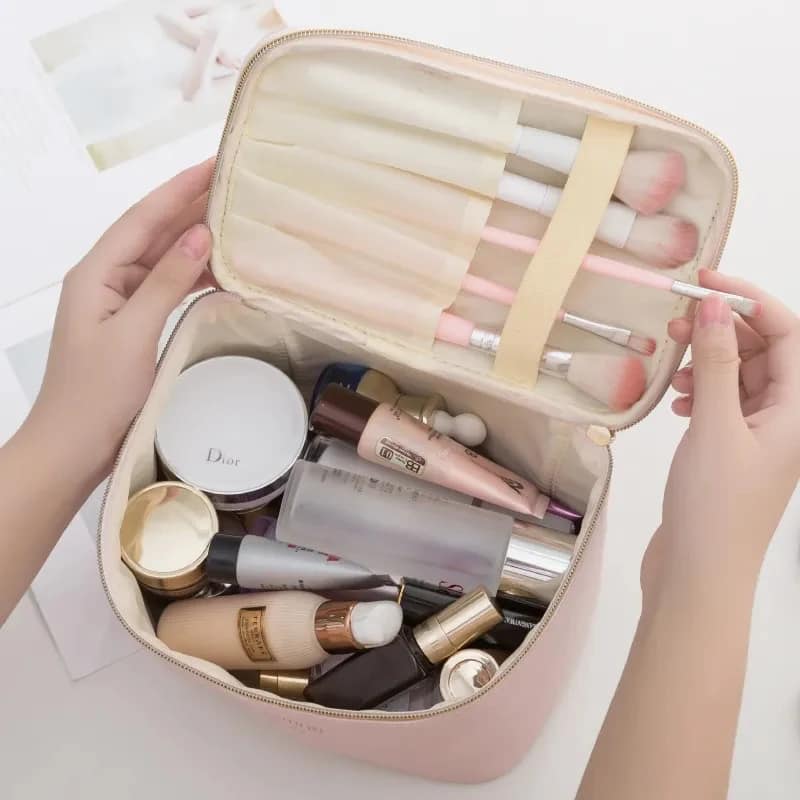 Large Capacity 3 Pcs PU Travel Cosmetic Bag