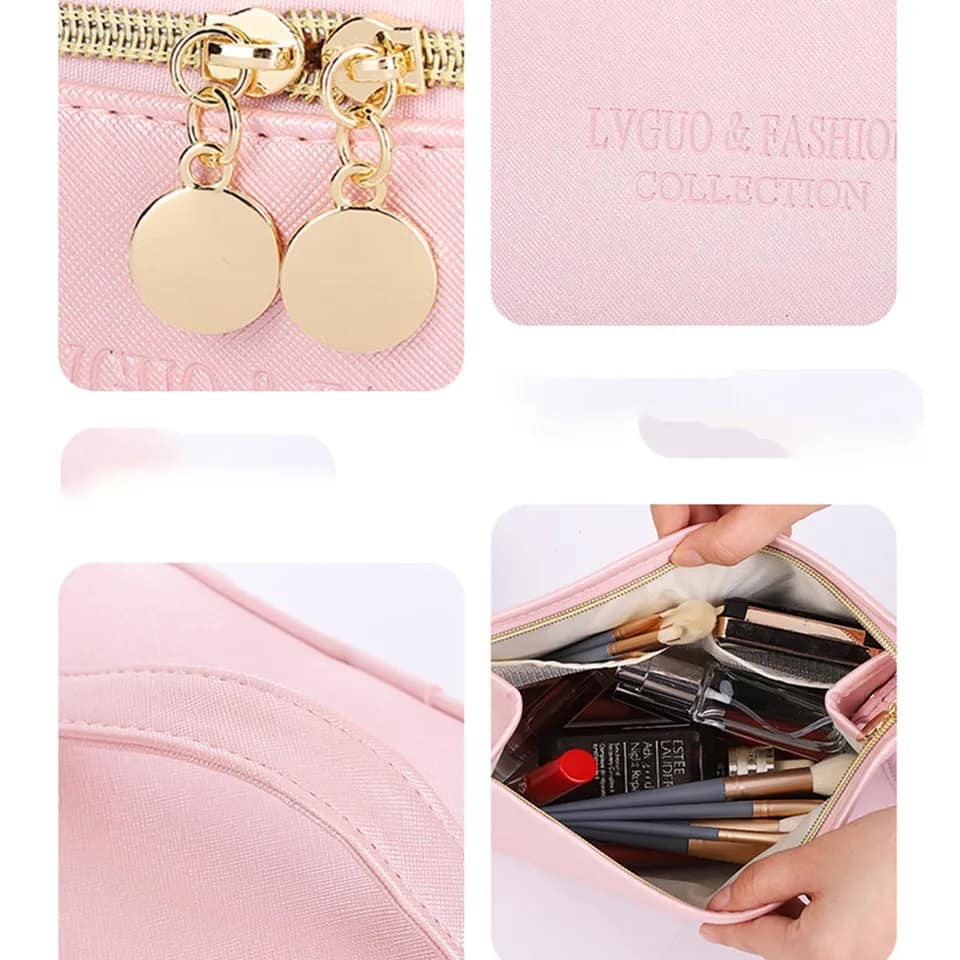 Large Capacity 3 Pcs PU Travel Cosmetic Bag