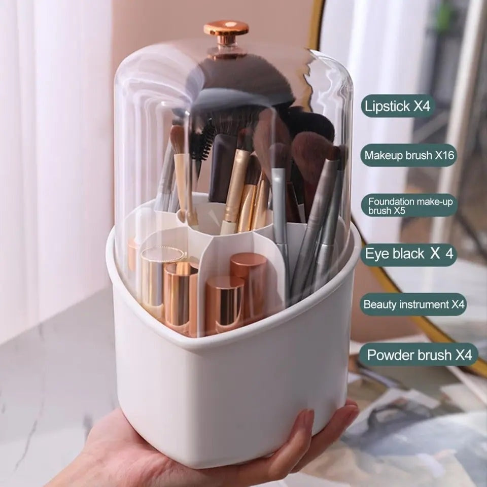 Heart Glow Rotating Makeup Brush Stand