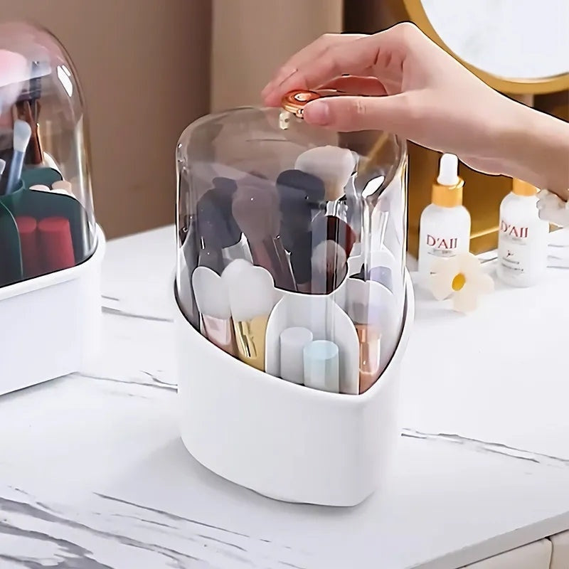 Heart Glow Rotating Makeup Brush Stand