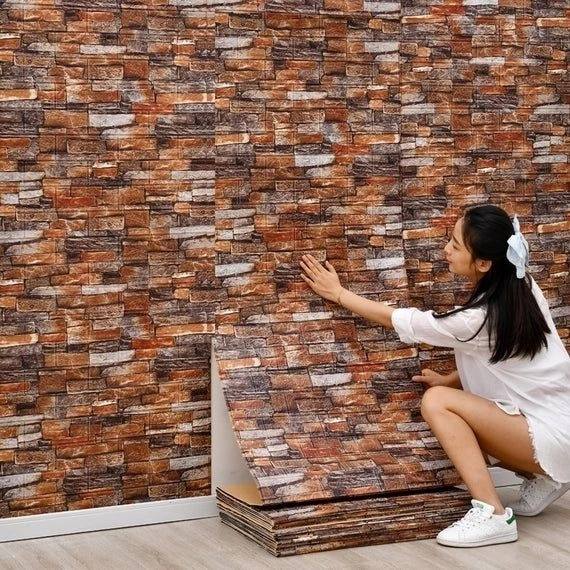 Self Adhesive Brick Wall Sheet