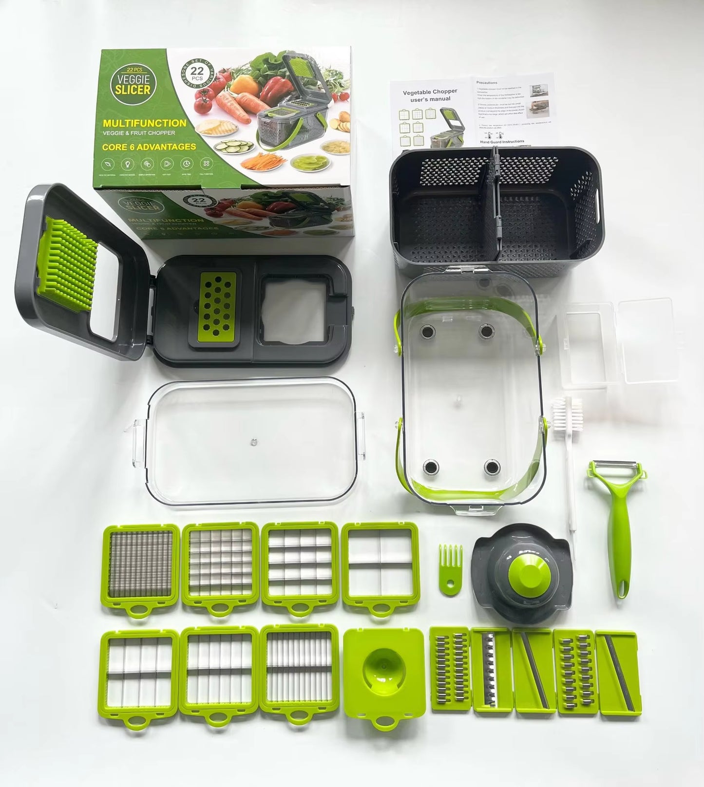 22 in 1 Vegetable Slicer Chopper Vegetable Cutter with 13 Blades
