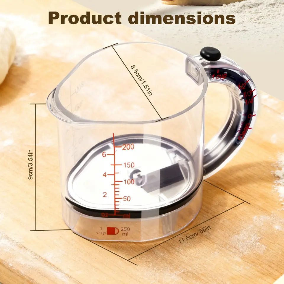 4 - in - 1 Acrylic Measuring Cup – Multi - Function Kitchen Essential - Saadiq.pk