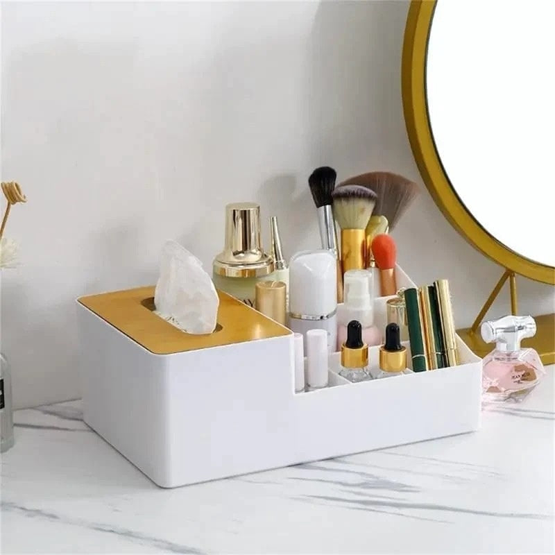 Wood-Topped Multi-Sectional Tissue Holder