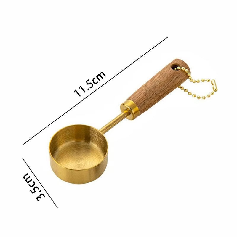 Stainless Steel Wooden Handle Measuring Spoon