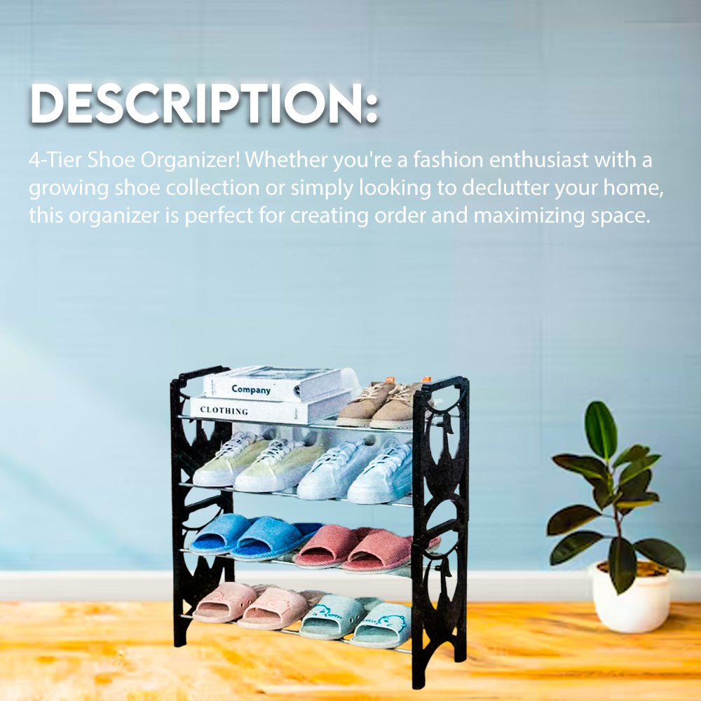 4-Tier Shoe Organizer – Space-Saving Shoe Rack for Home Storage