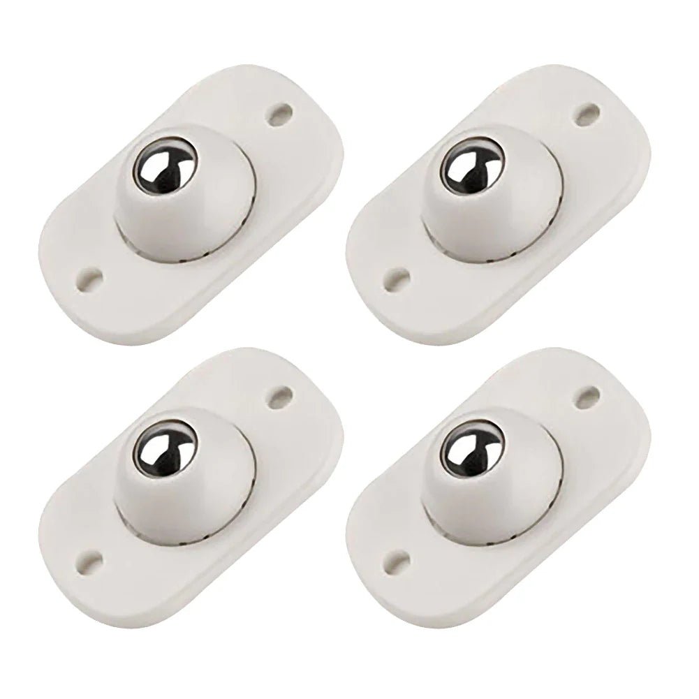 4pcs Pulley Self - Adhesive Wheels – Easy Move Furniture & Storage Roller Set - Saadiq.pk