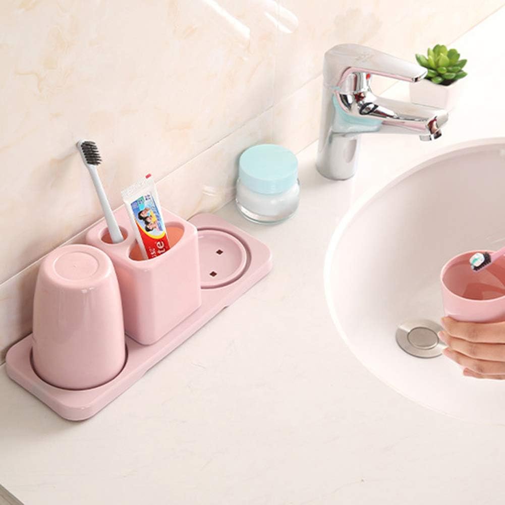 Double Cup Toothbrush Holder – Toothpaste & Brush Organizer