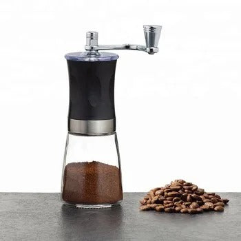 Transparent Hand Crank Coffee Grinder – Portable Manual Coffee Mill for Home & Travel
