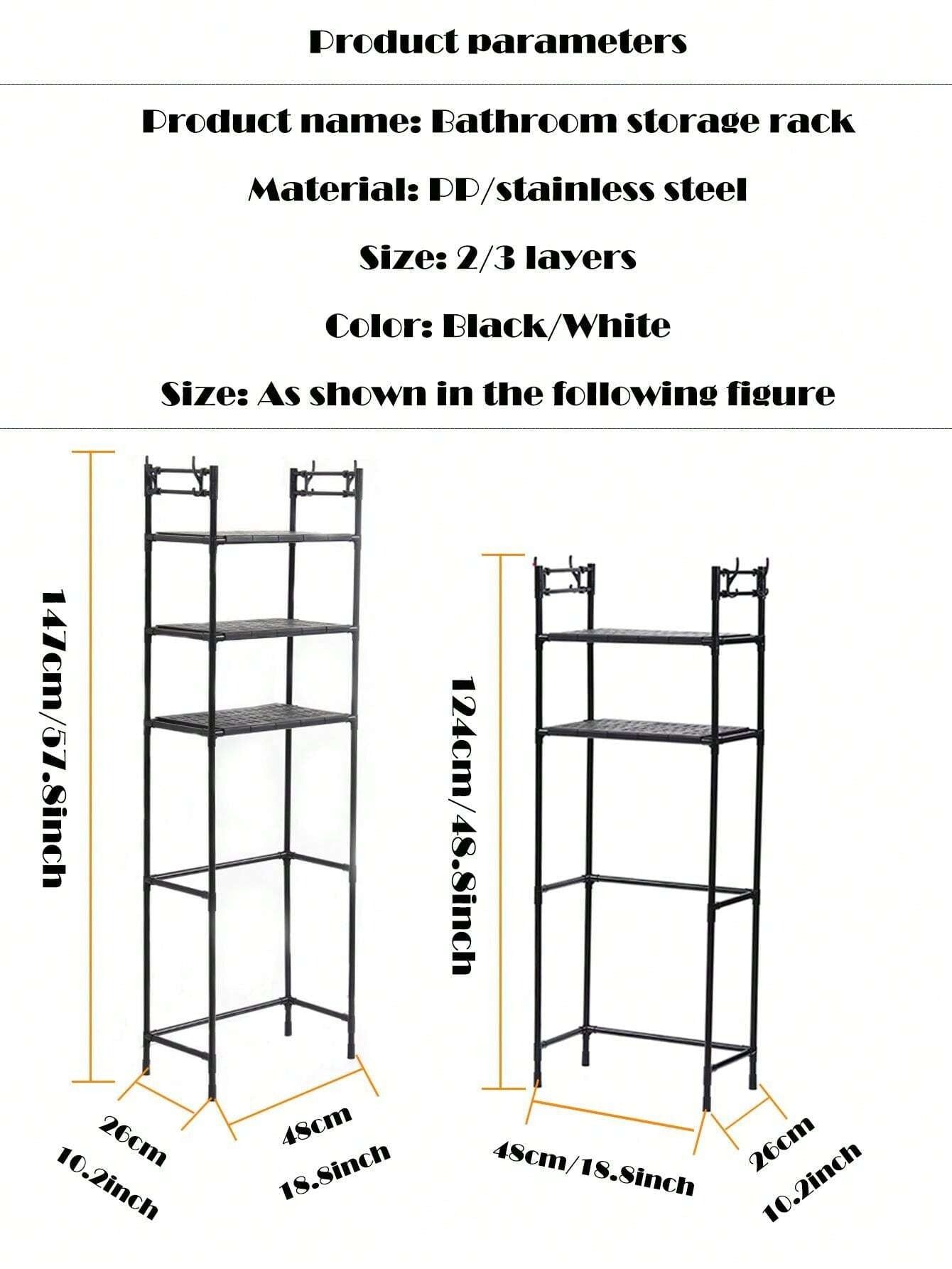 MUGATH Bathroom Space Saver,Over The Washing Machine (3 layer)