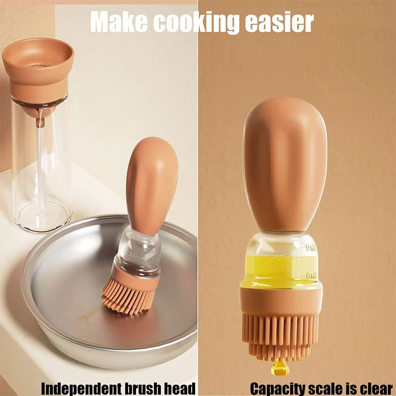 Multi-Functional Oil Dispenser Bottle with Silicone Brush