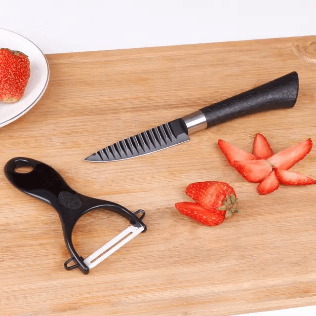 6Pcs Stainless Steel PP Handle Knife Set - Saadiq.pk