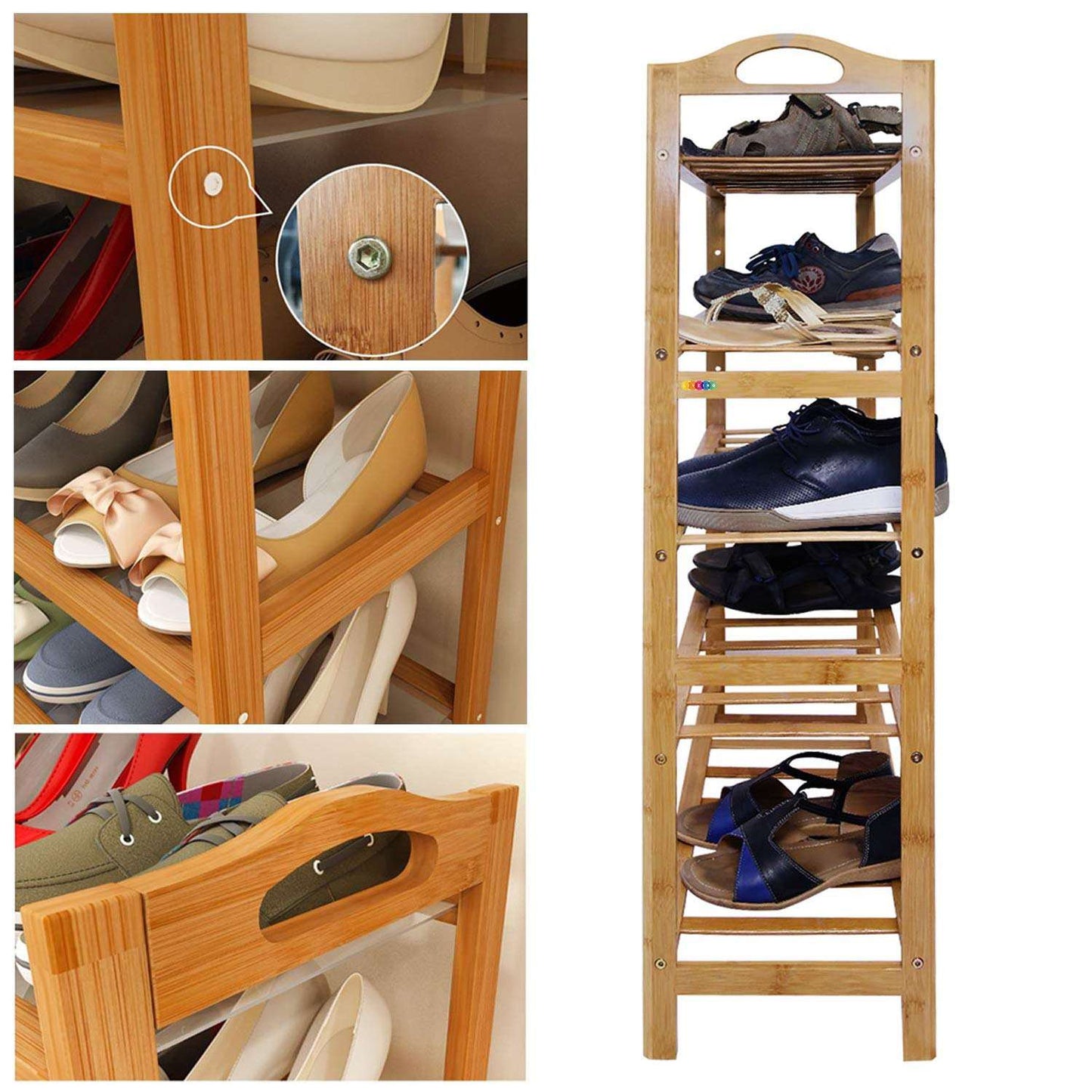 Bamboo Wooden Shoe Rack