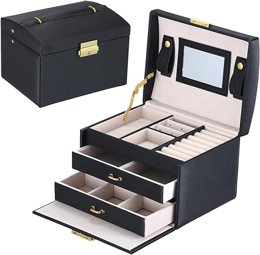 3 Layer PU Jewelry Organizer