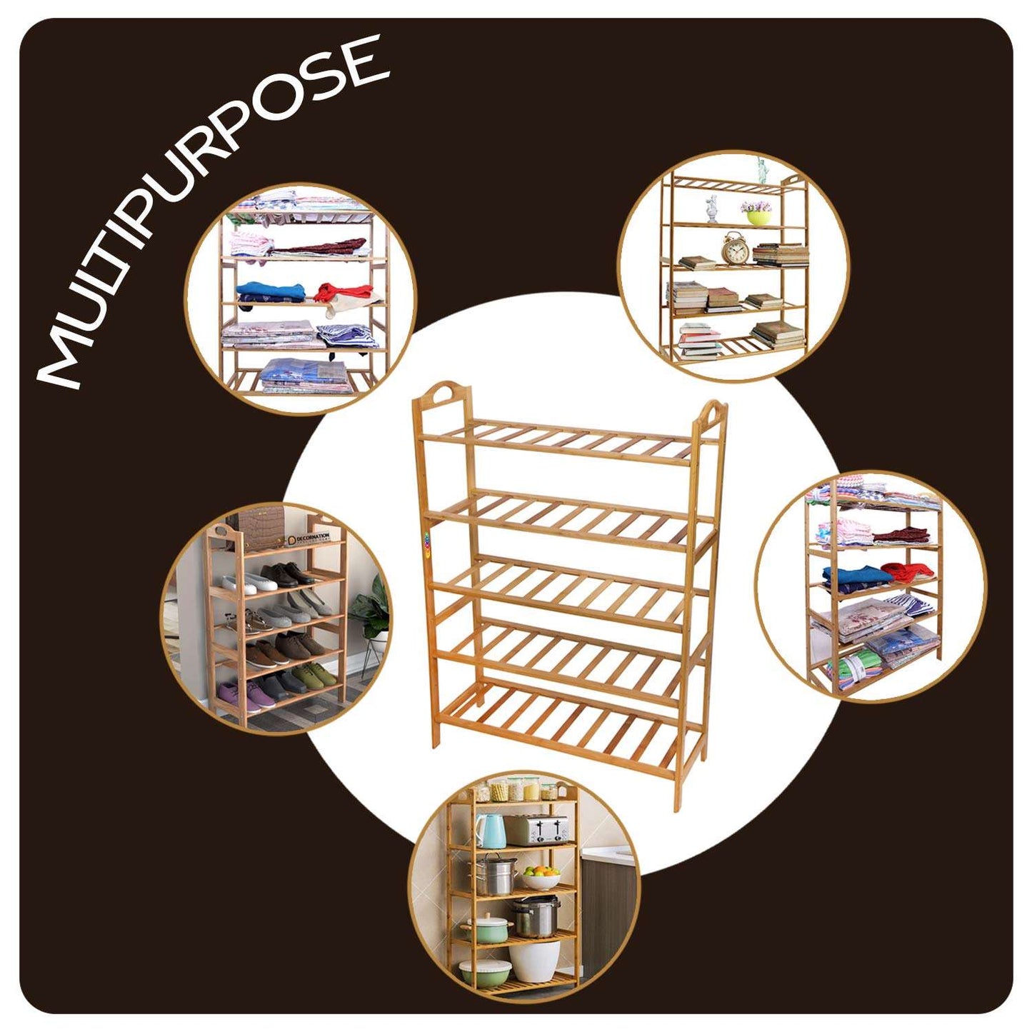 Bamboo Wooden Shoe Rack