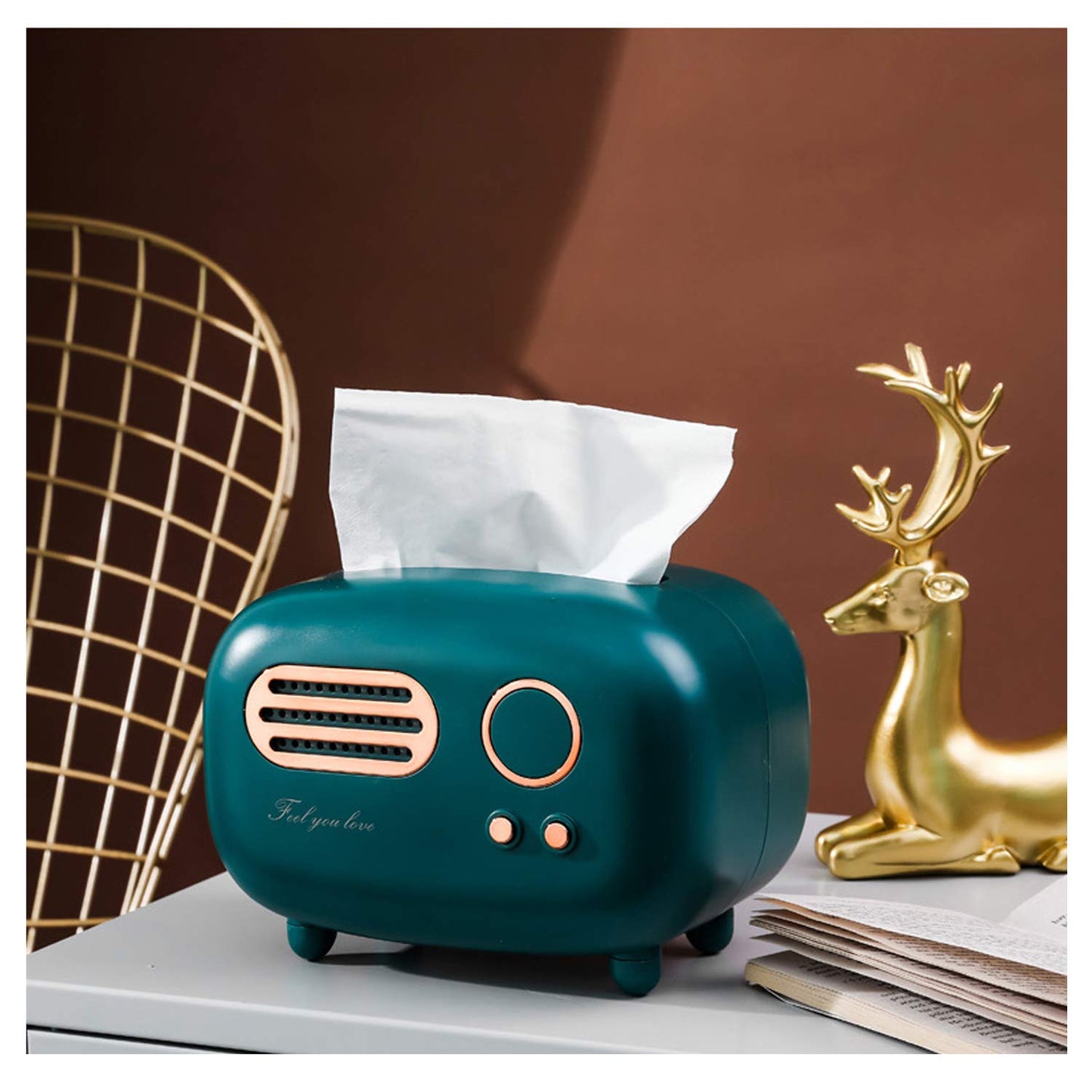Vintage Radio Style Tissue Box