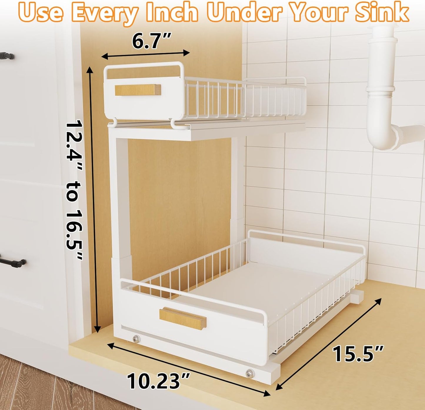 2 Tier Under Sink Organizer