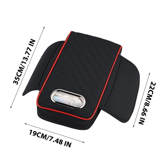 3-in-1 Car Armrest Pad with Tissue Box & Storage