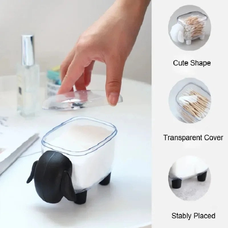 Sheep Shape Cotton Swab And Multipurpose Holder