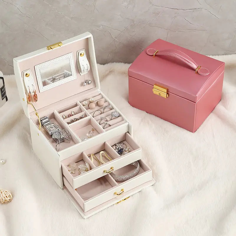 3 Layer PU Jewelry Organizer