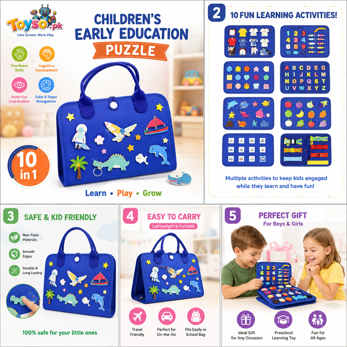 Children's Early Education Puzzle Set | Educational Learning Toy for Kids