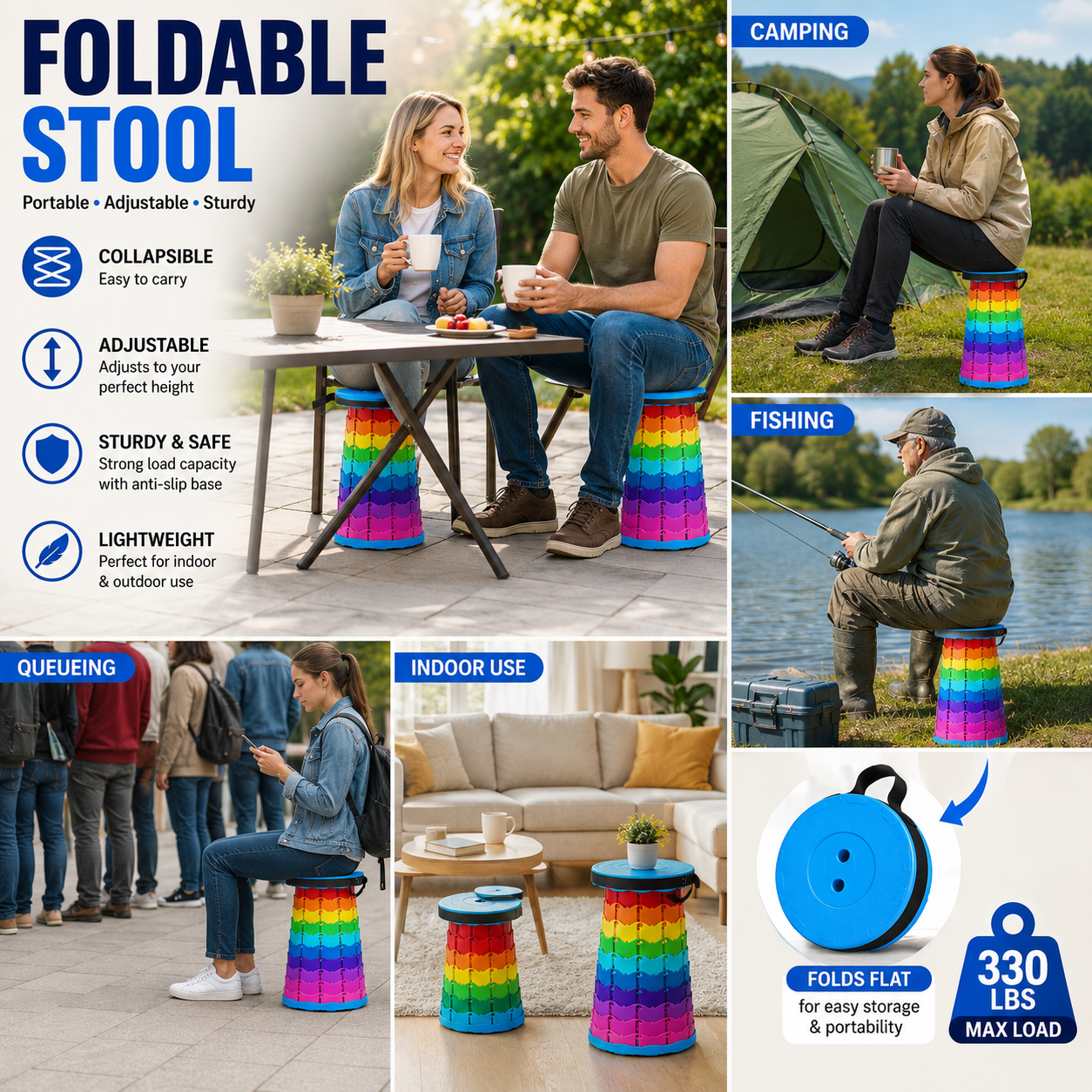 Portable foldable seat for outdoor use - Saadiq.pk