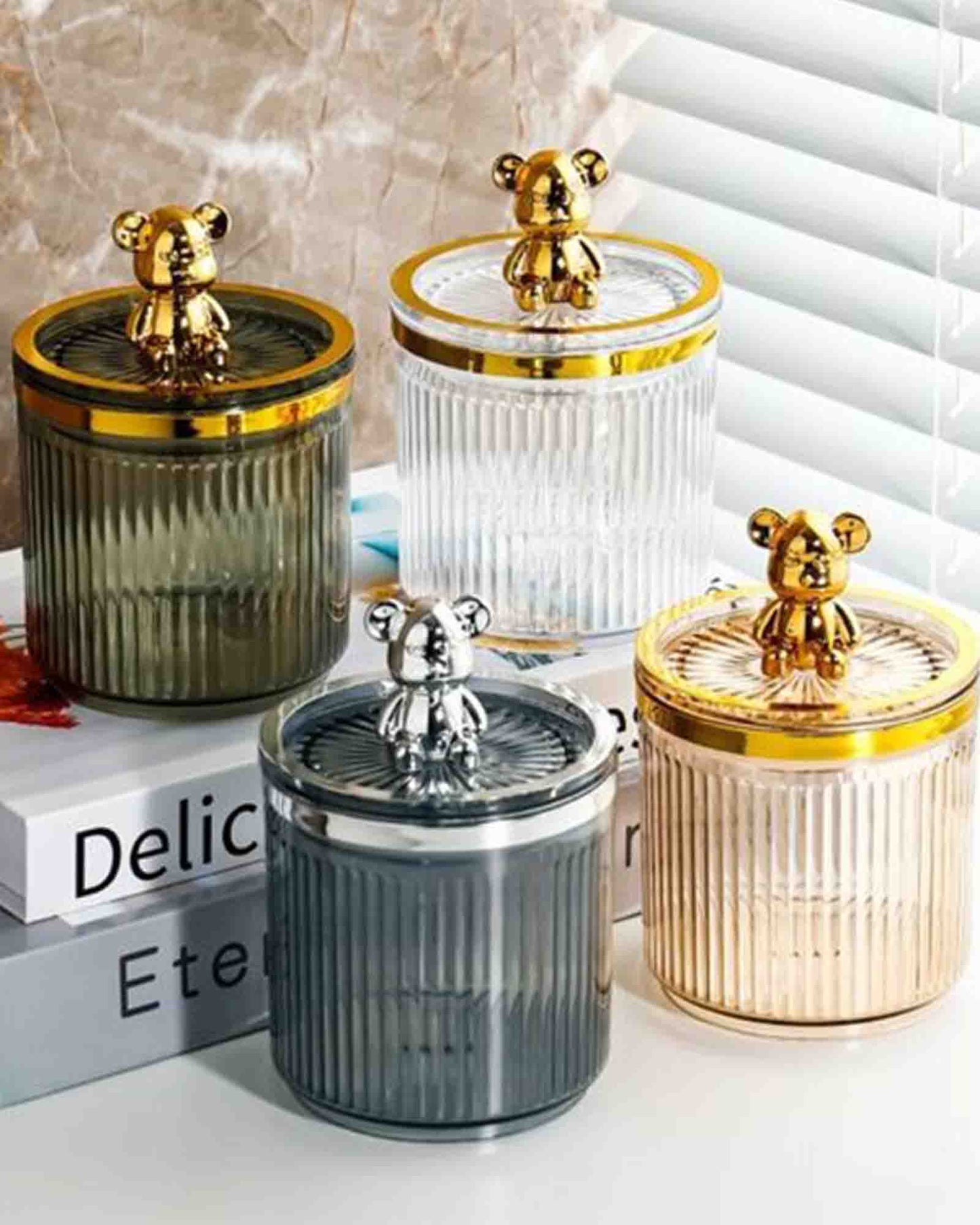 Cute Bear-Themed Cotton Storage Organizer – Fabric Basket