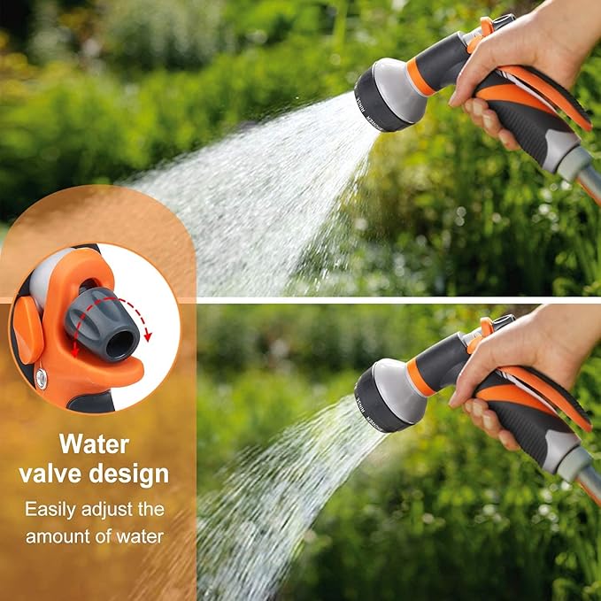 7-Pattern Garden Hose Spray Nozzle – Adjustable Water Spraye