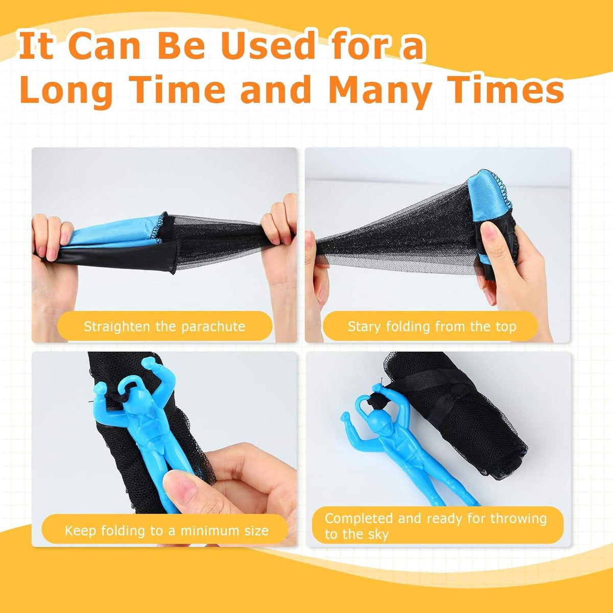 Tangle-Free Skydive Parachute Toy Set – Outdoor Throwing Flying Toys for Kids