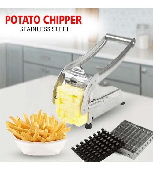 Potato Chipper – French Fries & Wedges Cutter with 2 Blades
