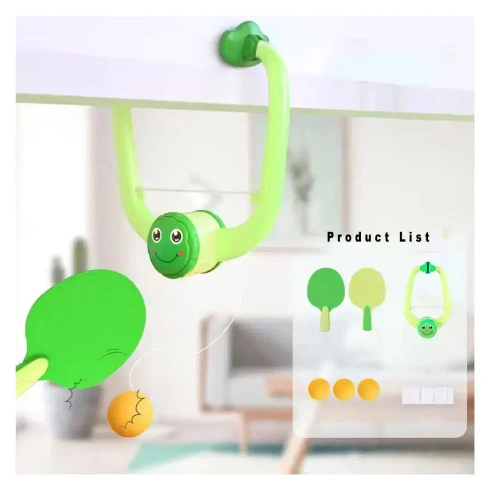 Hanging Table Tennis Game for Kids | Indoor Paddle Ball Training Toy