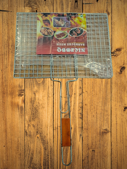 BBQ Stainless Steel Hand Grill – Non-Stick Portable Grilling