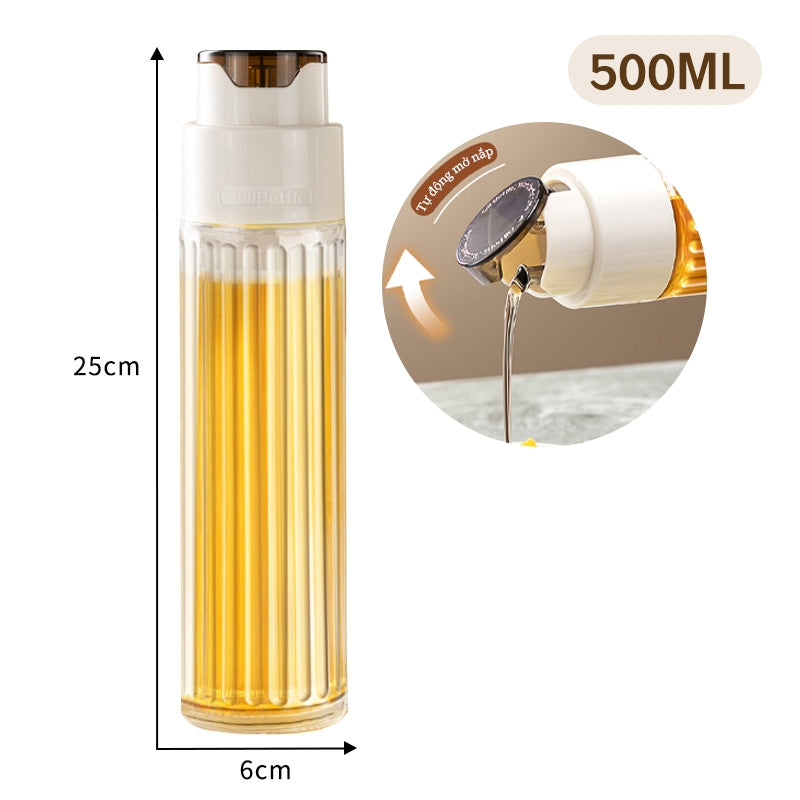 500ml Oil Bottle – Automatic Opening & Closing Dispenser