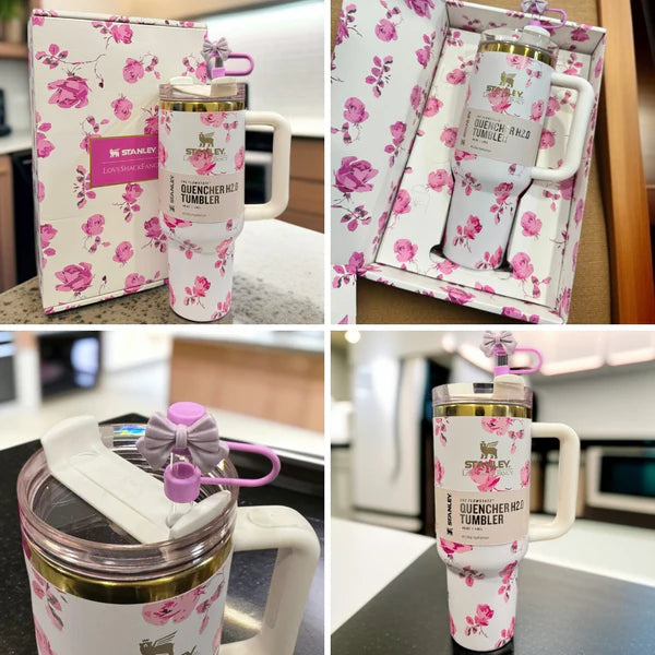 Floral vacuum tumbler 1.18L gift packaging - buy in Pakistan