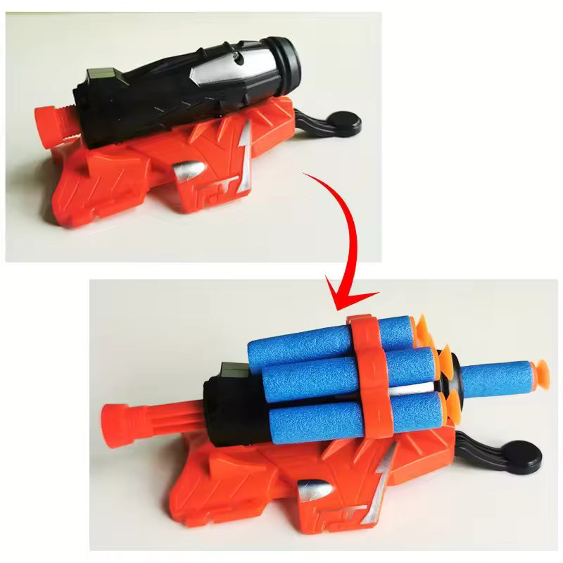 Spiderman Style 8-Shot Foam Dart Blaster Toy Gun with Gloves – Soft Bullet Shooting Toy for Kids
