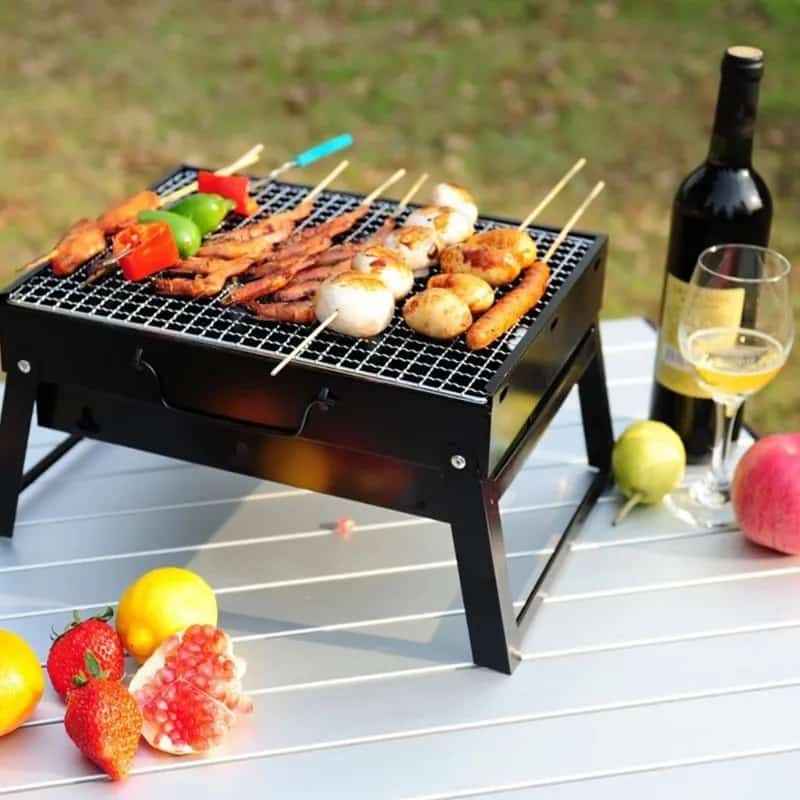 Portable Foldable BBQ Grill – Lightweight Charcoal Barbecue Stove