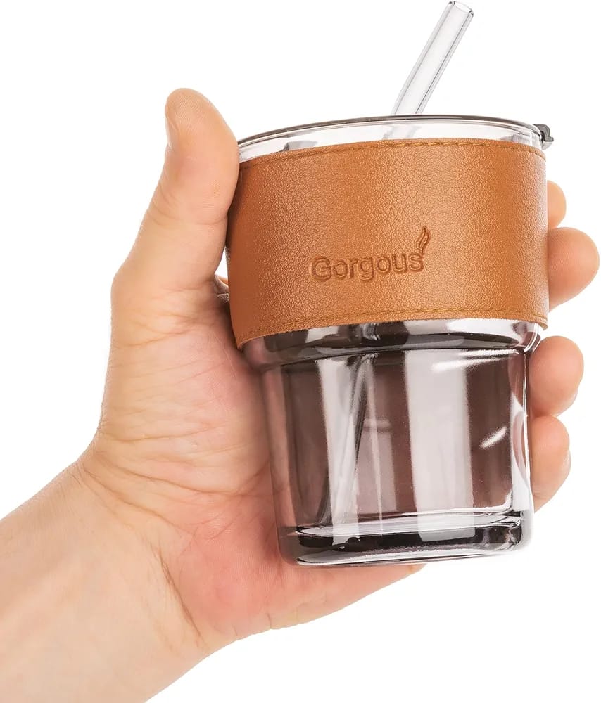 Glass Tumbler With Straws-450ML