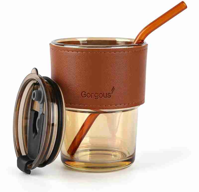 Glass Tumbler With Straws-450ML