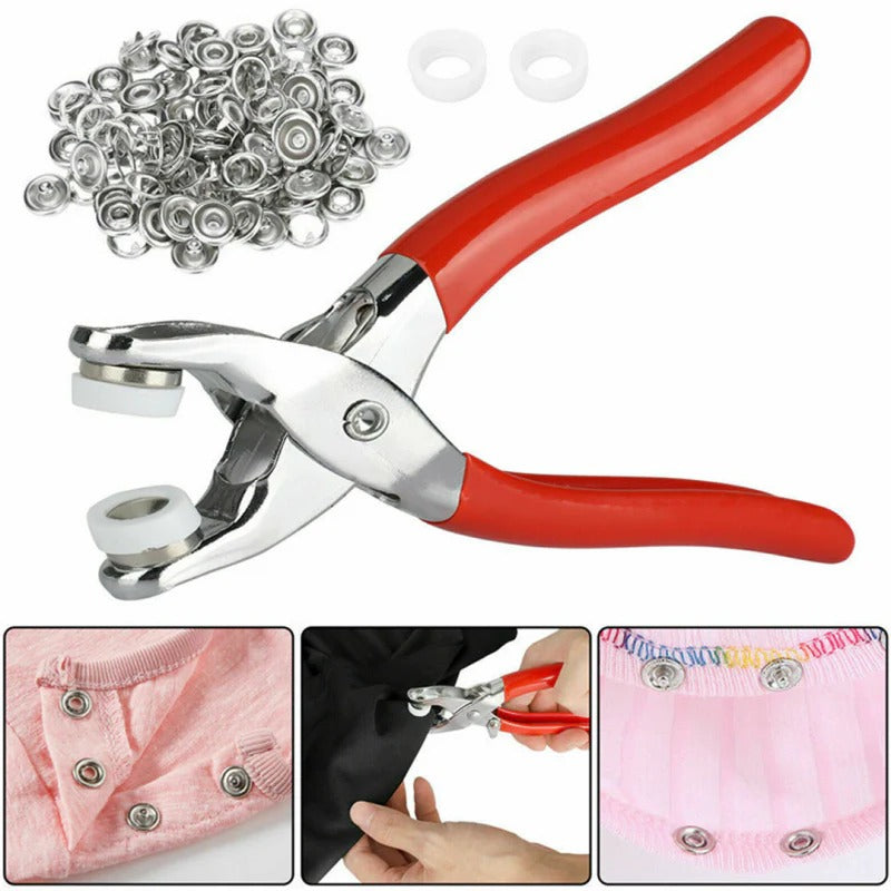 Pro Metal Snap Tool Set — 50 Buttons