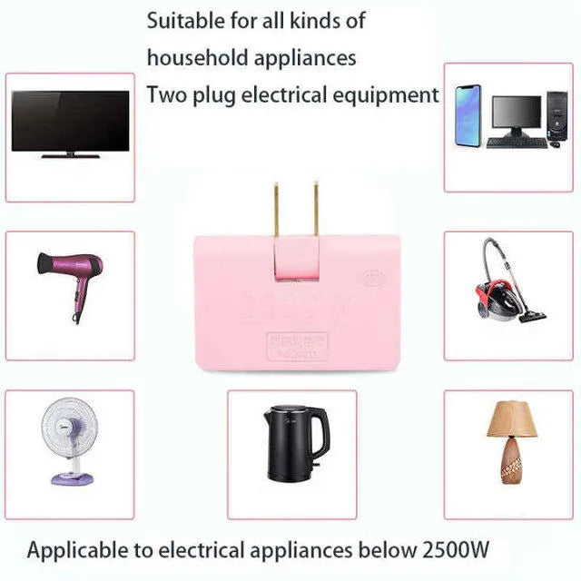3-in-1 Rotatable Plug Adapter – 2500W Wall Socket Extender