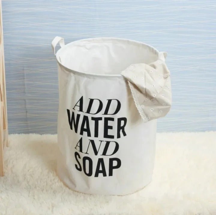 Big Laundry Basket with Waterproof Interior – Add Water & Soap for Easy Washing - Saadiq.pk